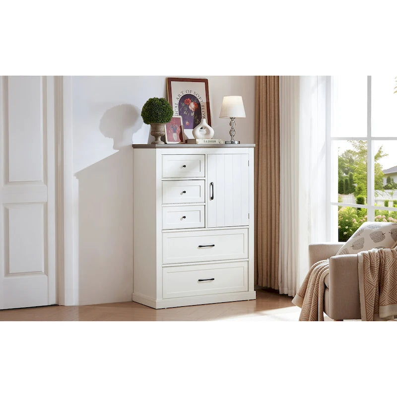 Wood Rustic Bedroom Dresser