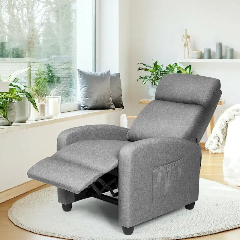 Massage Recliner Chair Single Sofa Padded Seat w/ Footrest