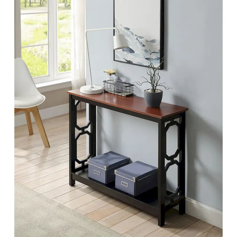 Console Table with Shelf