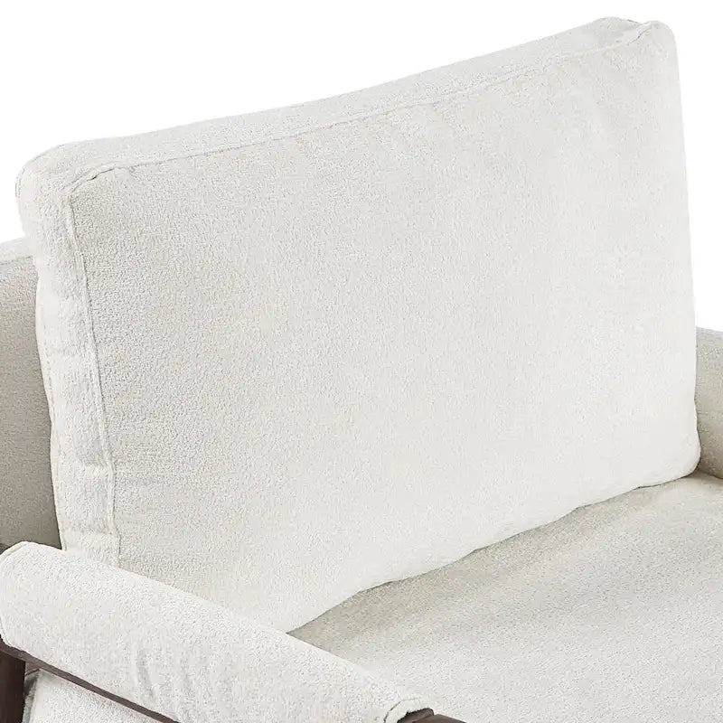 Mid-Century Modern 30 W Chenille Upholstered Accent Leisure Armchair