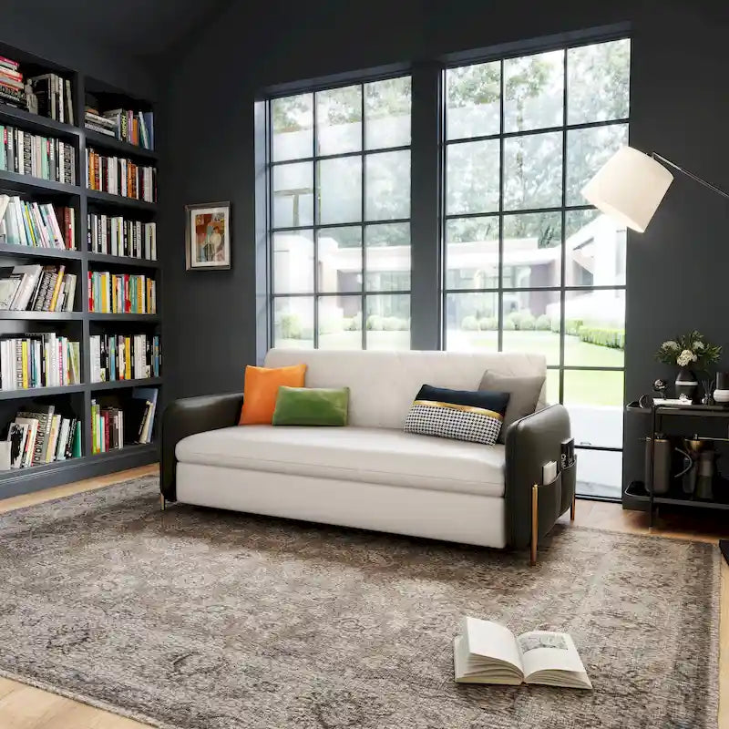 67 in. Width Modern Pull Out Queen Size Sofa Bed