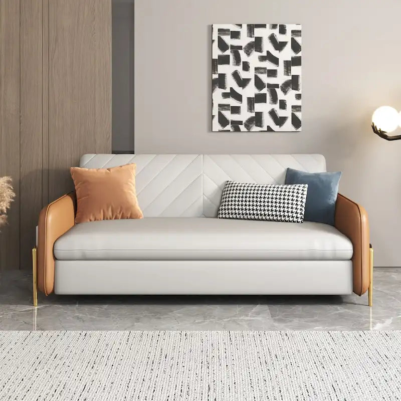 67 in. Width Modern Pull Out Queen Size Sofa Bed