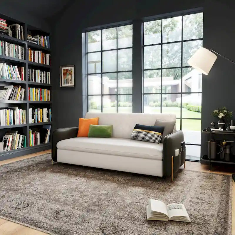 67 in. Width Modern Pull Out Queen Size Sofa Bed