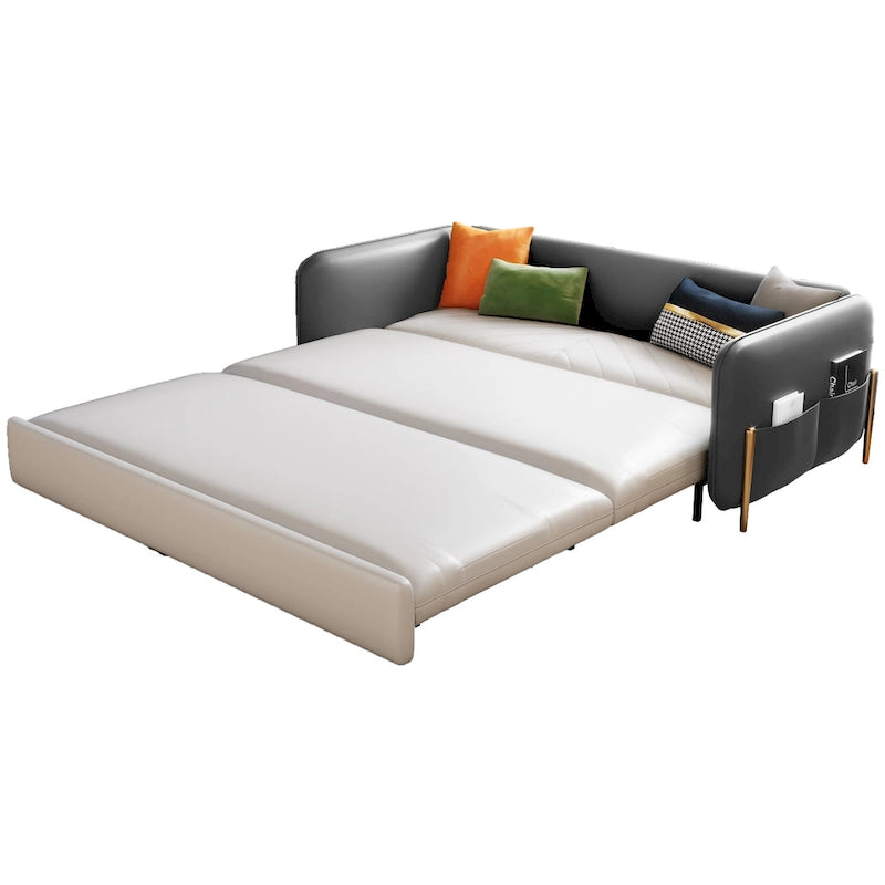 67 in. Width Modern Pull Out Queen Size Sofa Bed