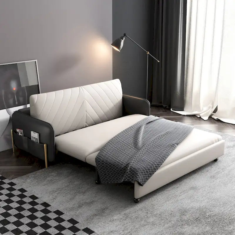 67 in. Width Modern Pull Out Queen Size Sofa Bed