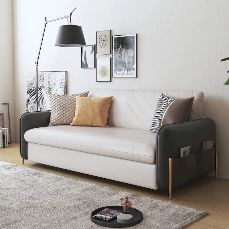 67 in. Width Modern Pull Out Queen Size Sofa Bed