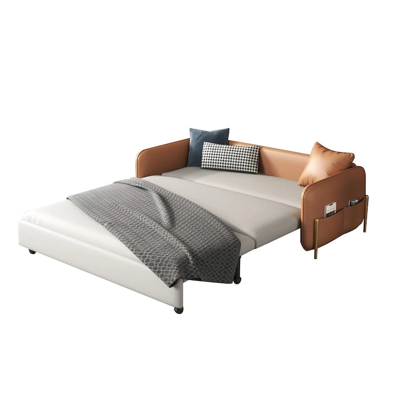67 in. Width Modern Pull Out Queen Size Sofa Bed