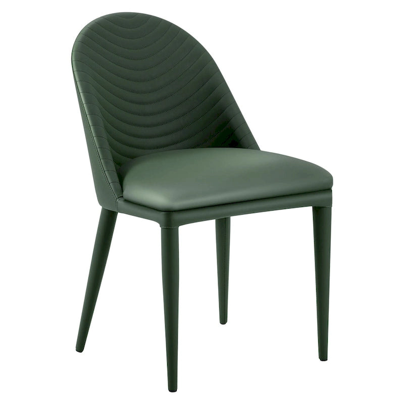 Fully Assembled Microfiber Leather Upholstered Dining Chairs, Set of 2 - 22.44D x 18.5W x 32.28H