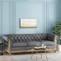 Chesterfield Sofa with Nailhead Trim by - 85.50 L x 33.25 W x 28.50 H