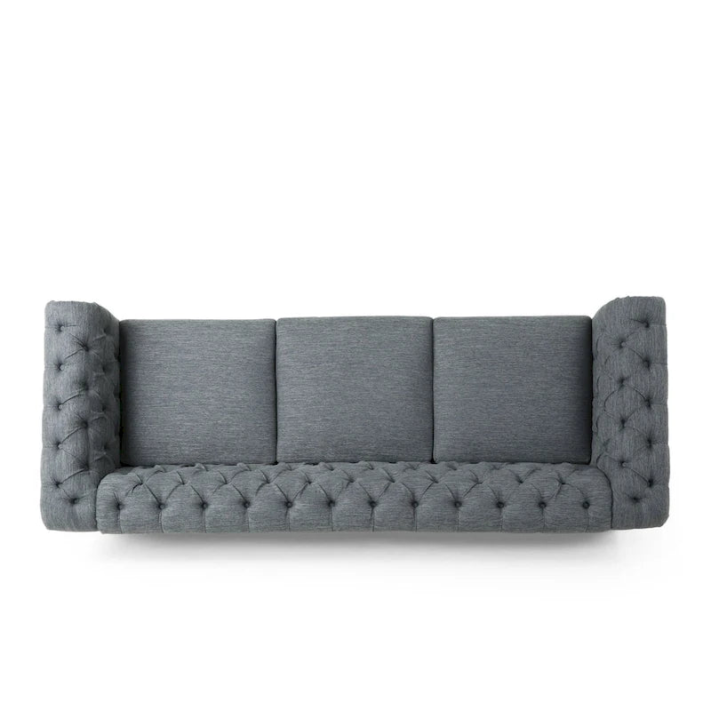 Chesterfield Sofa with Nailhead Trim by - 85.50 L x 33.25 W x 28.50 H