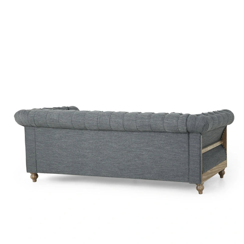 Chesterfield Sofa with Nailhead Trim by - 85.50 L x 33.25 W x 28.50 H