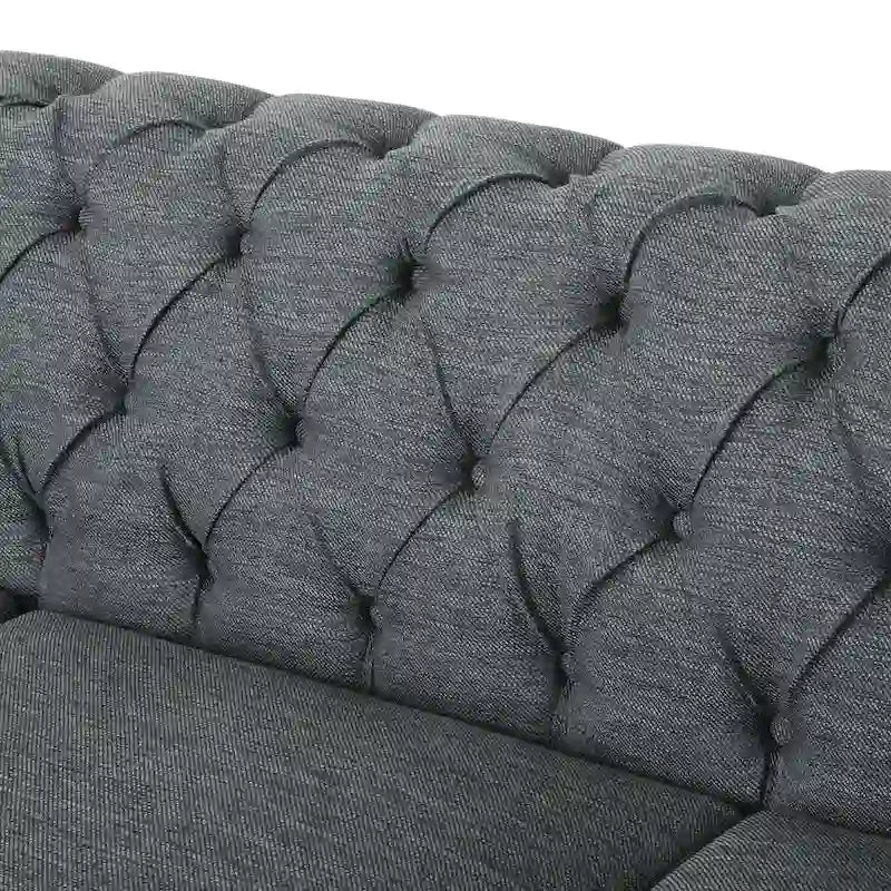 Chesterfield Sofa with Nailhead Trim by - 85.50 L x 33.25 W x 28.50 H