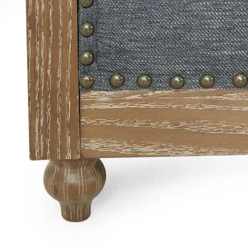 Chesterfield Sofa with Nailhead Trim by - 85.50 L x 33.25 W x 28.50 H