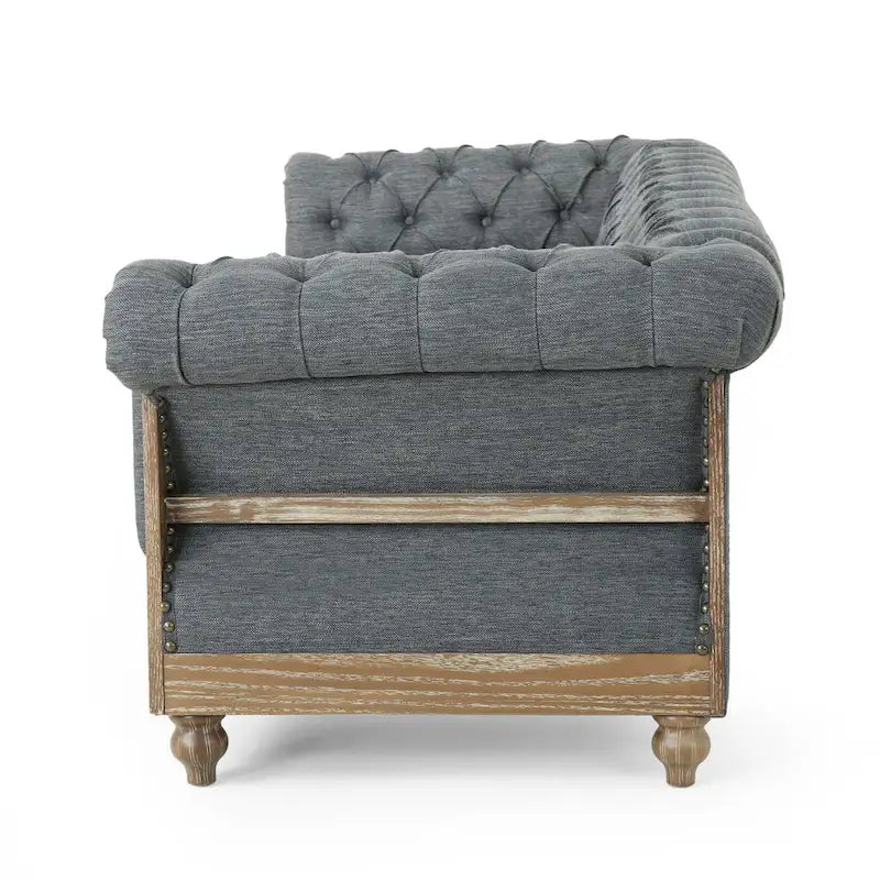Chesterfield Sofa with Nailhead Trim by - 85.50 L x 33.25 W x 28.50 H