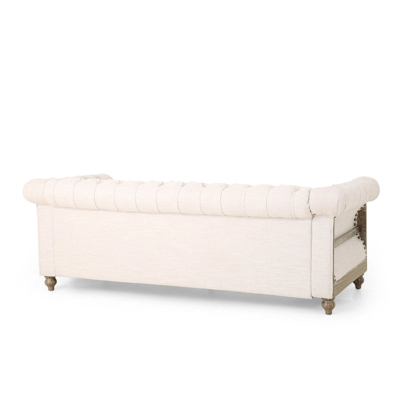 Chesterfield Sofa with Nailhead Trim by - 85.50 L x 33.25 W x 28.50 H