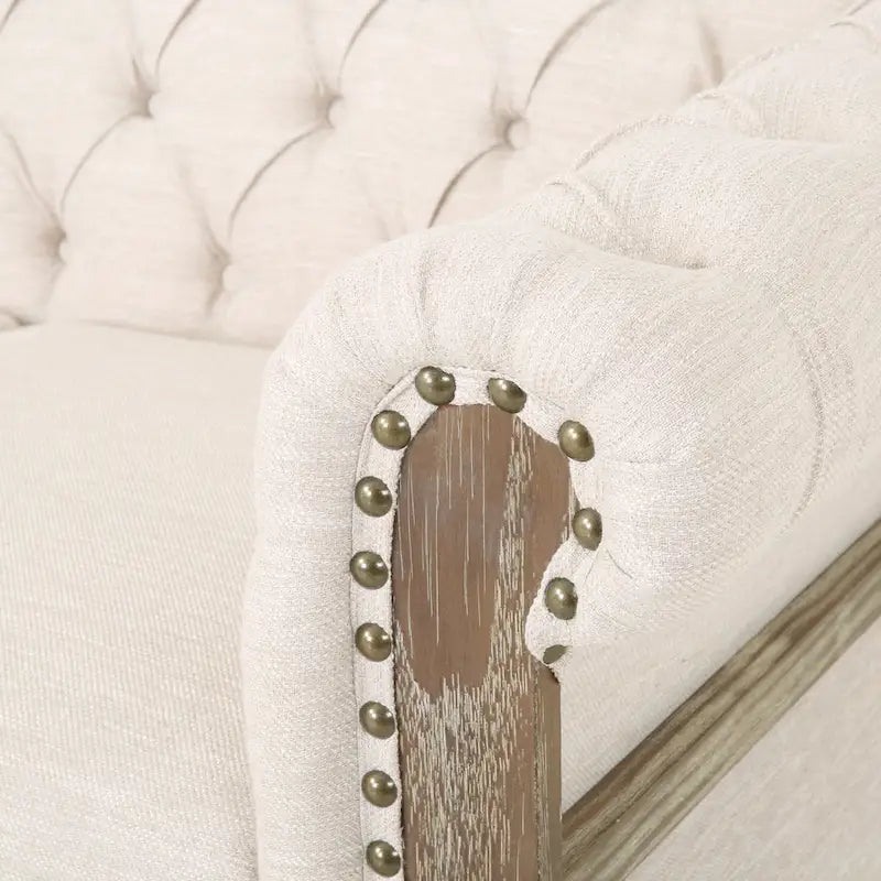Chesterfield Sofa with Nailhead Trim by - 85.50 L x 33.25 W x 28.50 H