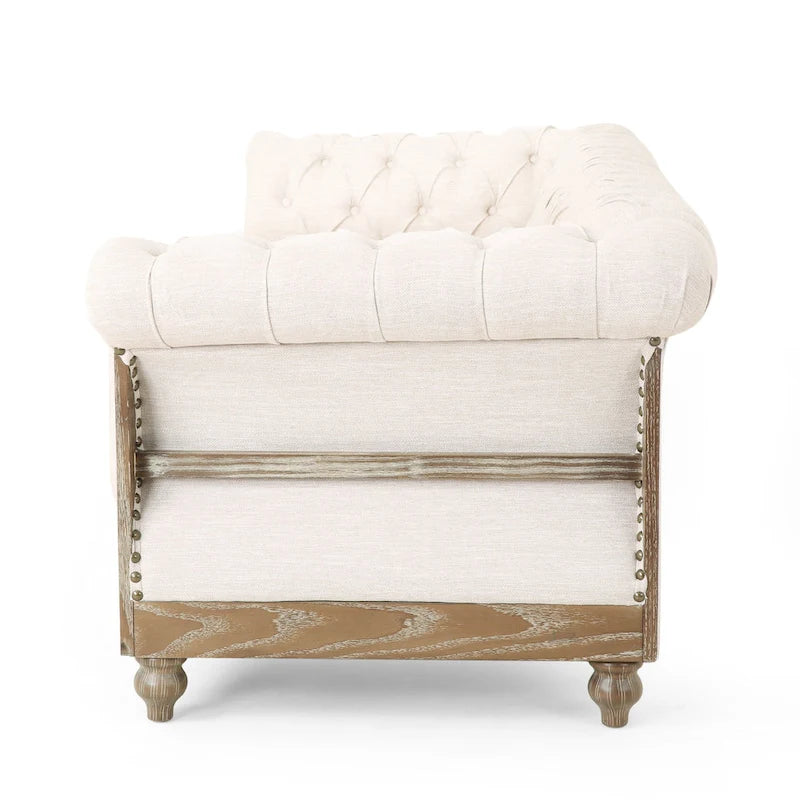 Chesterfield Sofa with Nailhead Trim by - 85.50 L x 33.25 W x 28.50 H