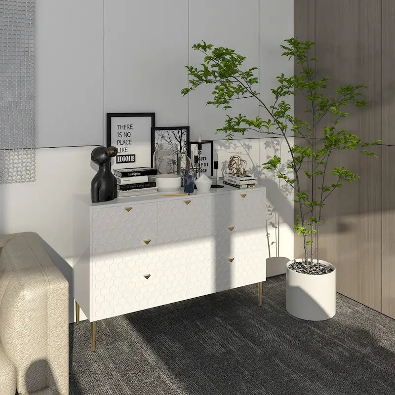 Komoda Morden Wood Furniture se 7 zásuvkami
