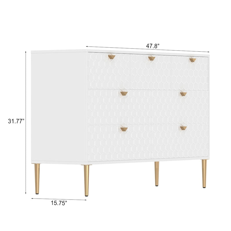 Komoda Morden Wood Furniture se 7 zásuvkami
