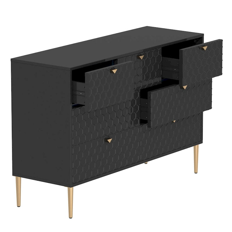 Komoda Morden Wood Furniture se 7 zásuvkami