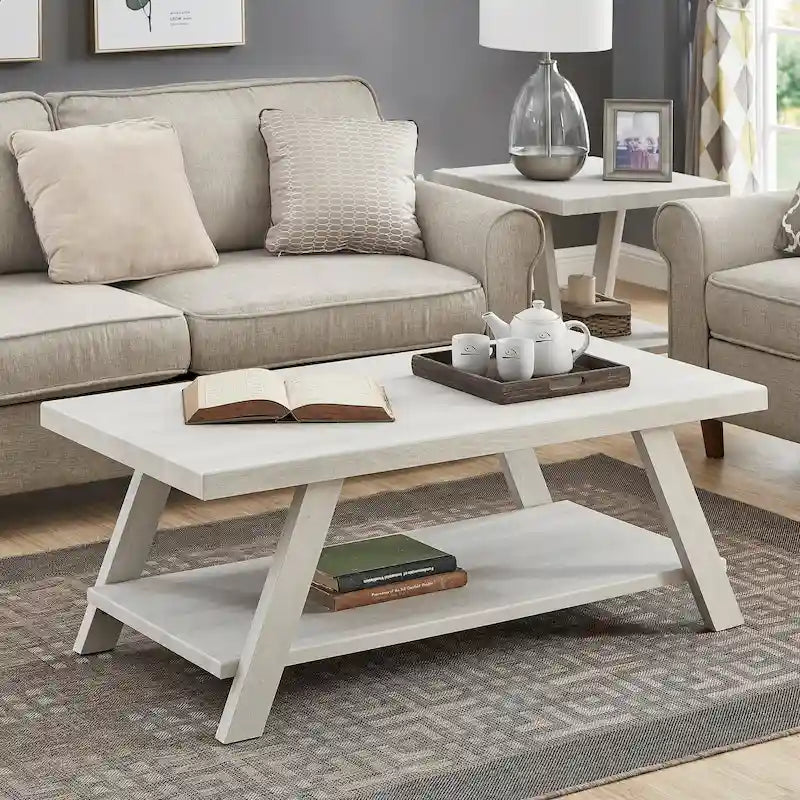 The Contemporary Replicated Wood Shelf Coffee Table