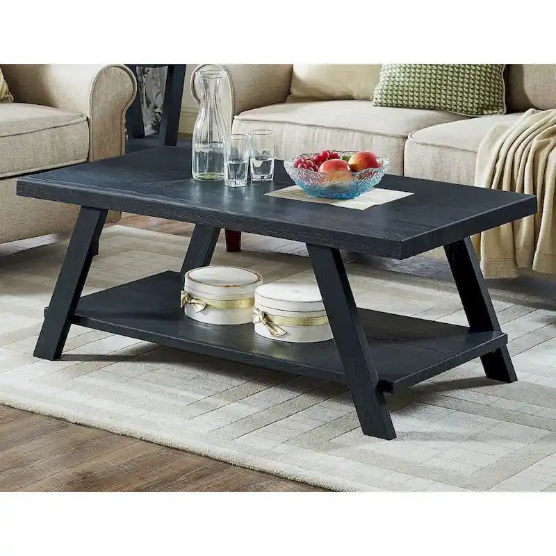 The Contemporary Replicated Wood Shelf Coffee Table
