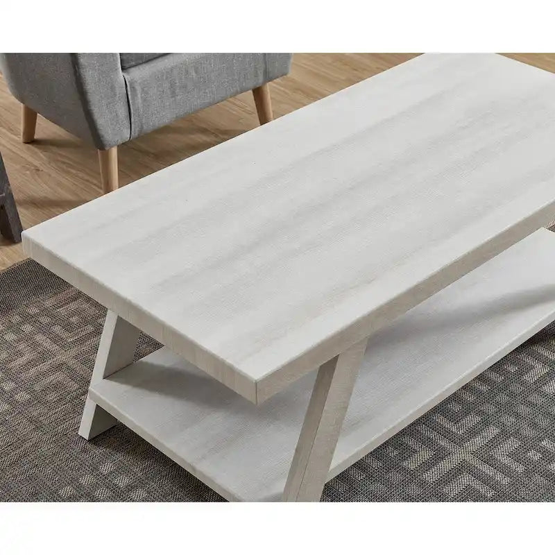 The Contemporary Replicated Wood Shelf Coffee Table