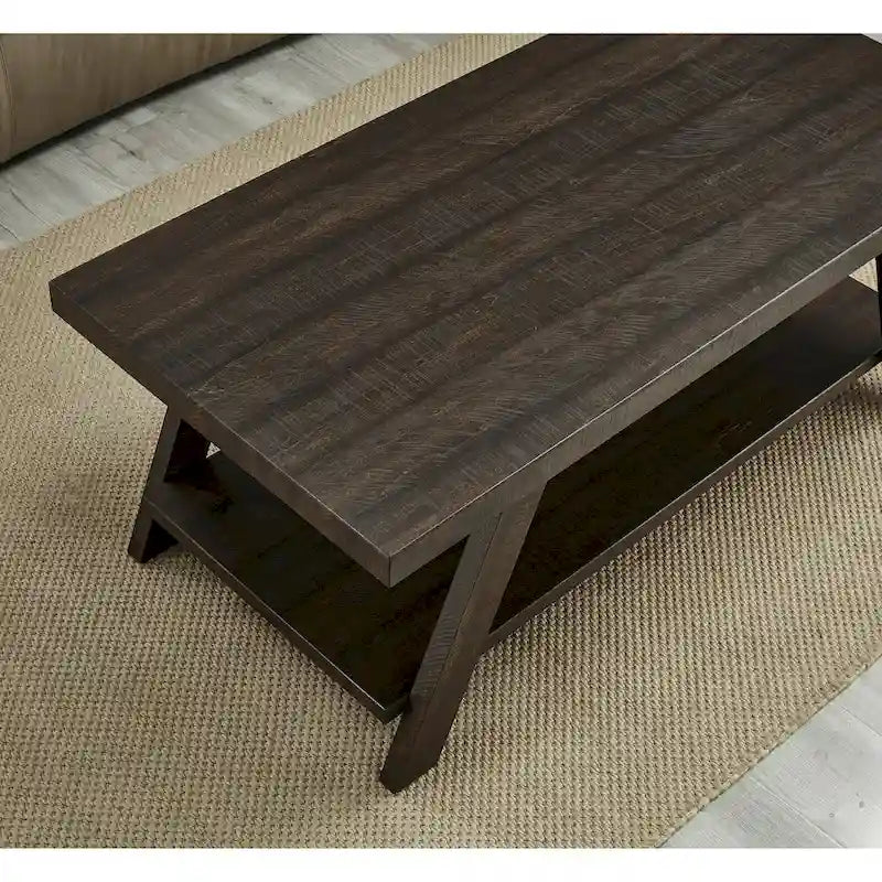 The Contemporary Replicated Wood Shelf Coffee Table