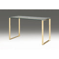 Glasschreibtisch mit Metallfuß
