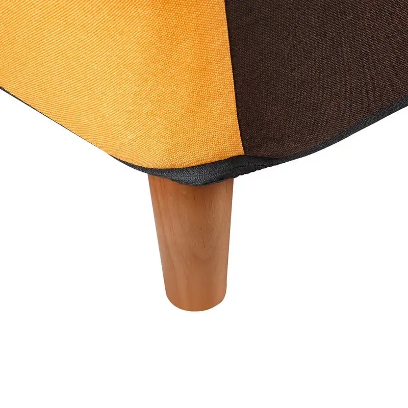 Buntes antikes Sofa, 2-Sitzer, Beine aus Massivholz