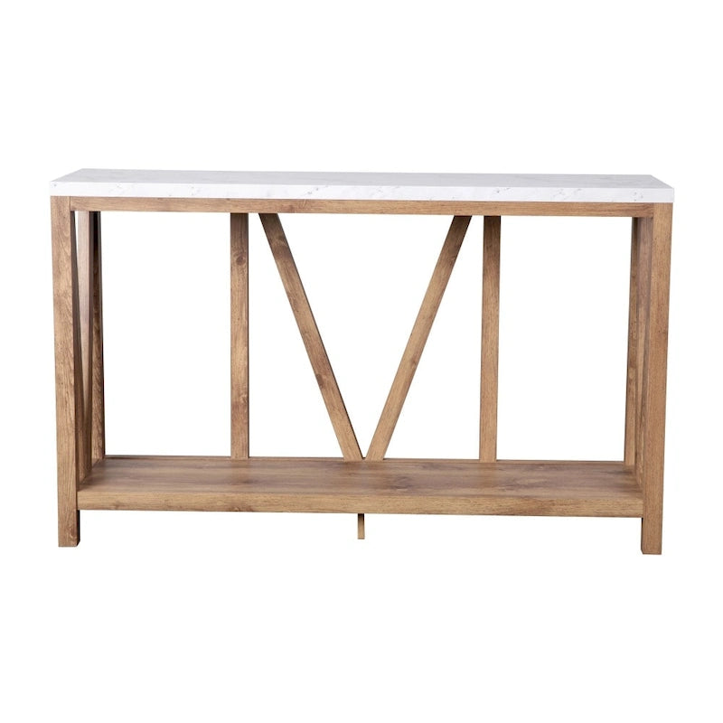 Farmhouse Style Rustic Entryway Console Table