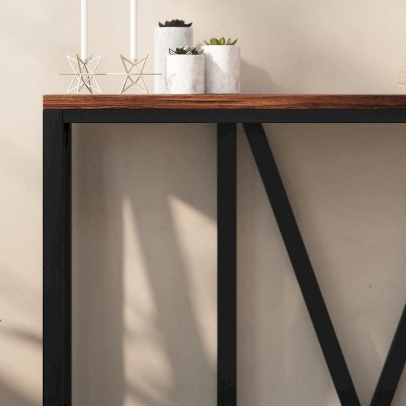 Farmhouse Style Rustic Entryway Console Table