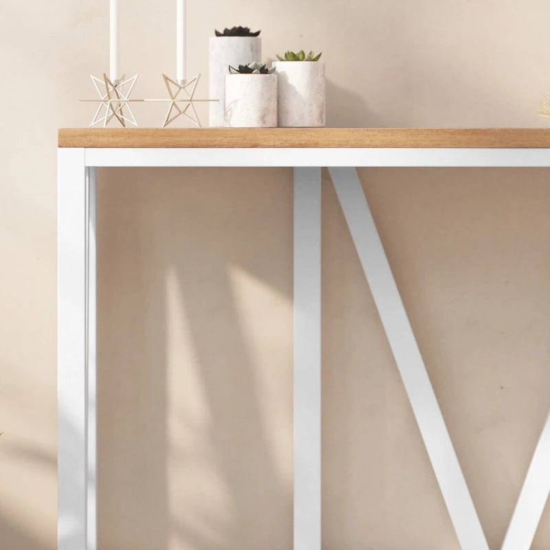 Farmhouse Style Rustic Entryway Console Table