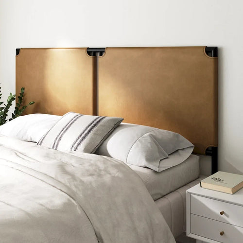 Nathan James Aspen Bed Headboard, Boucle Upholstered Headboard with Matte Metal Frame