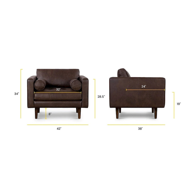 Lounge Chair - Genuine Italian Leather