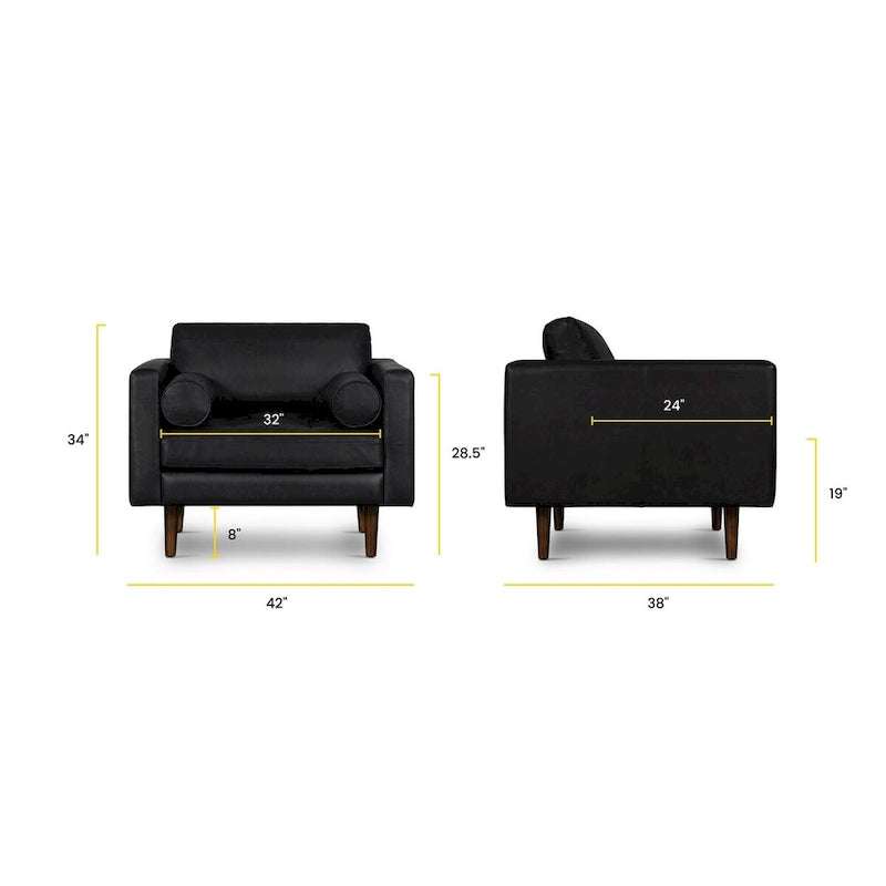 Lounge Chair - Genuine Italian Leather
