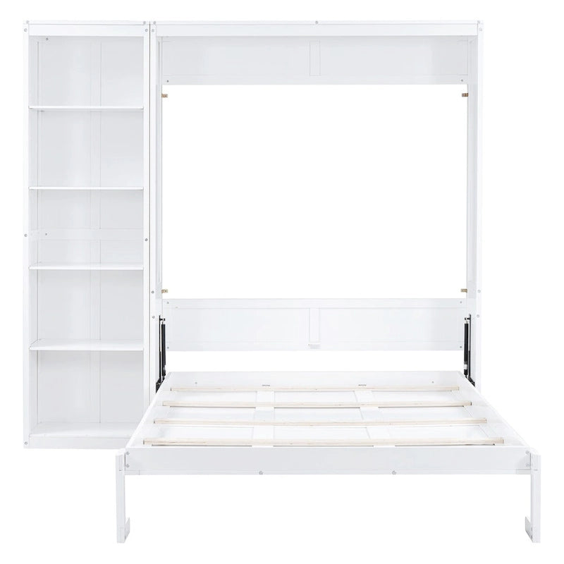 Murphy-Bett in Queen-Size mit Regalen