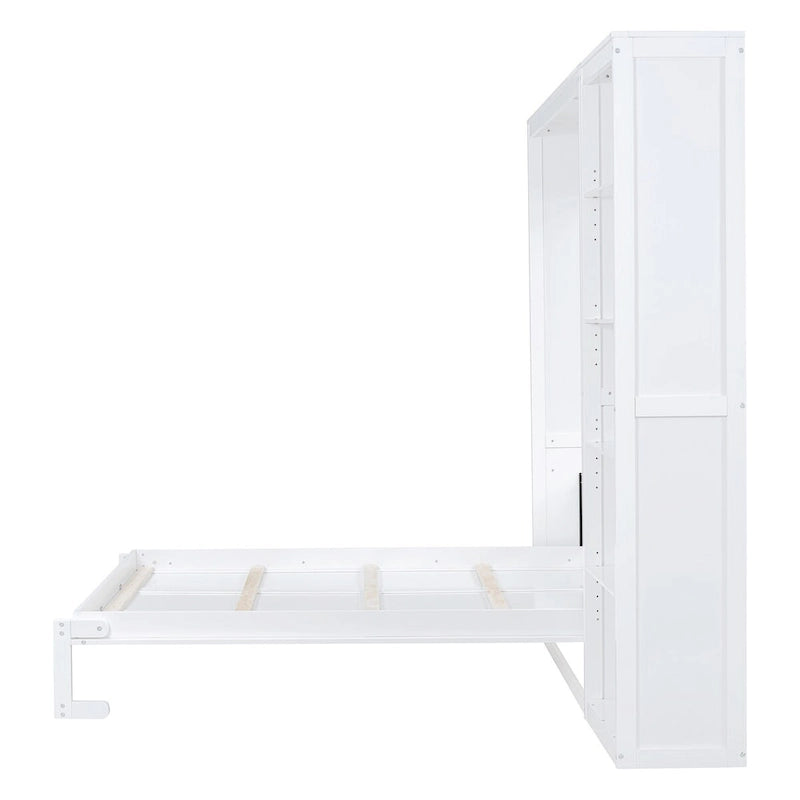 Murphy-Bett in Queen-Size mit Regalen