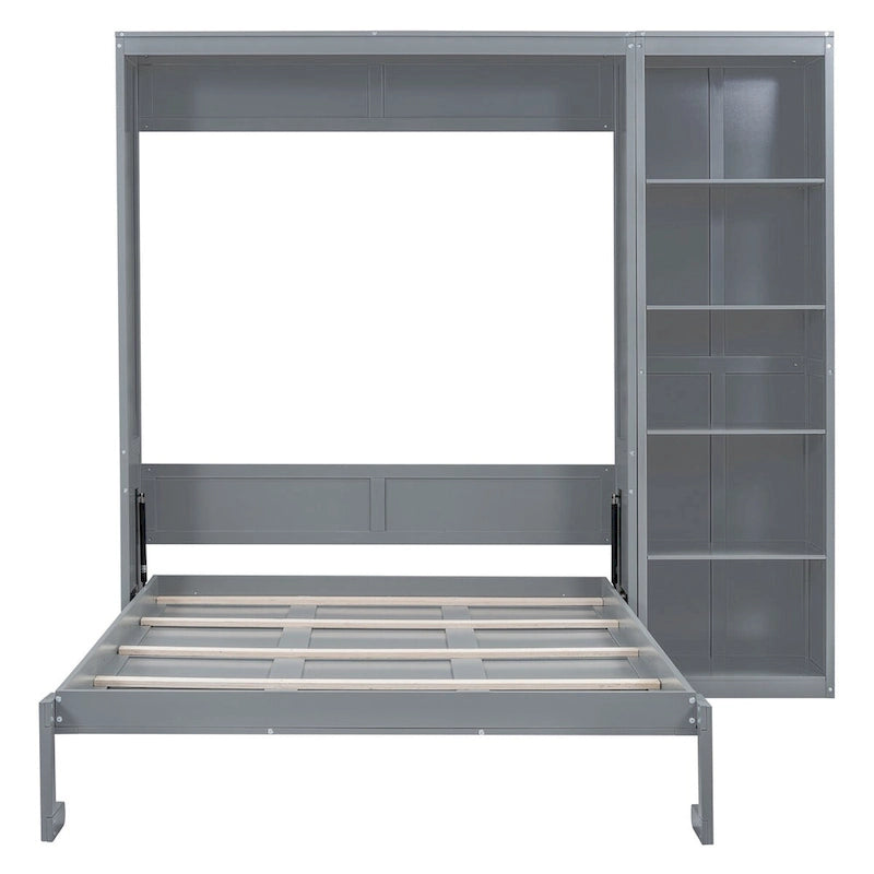 Murphy-Bett in Queen-Size mit Regalen