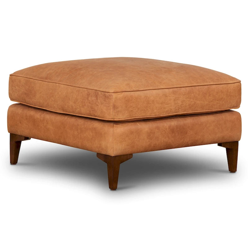 Ottoman - Full Grain Genuine Italian Leather
