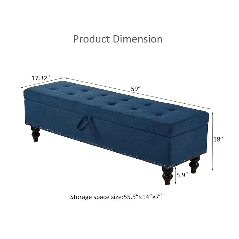 59 Bed Bench Ottoman with Storage
