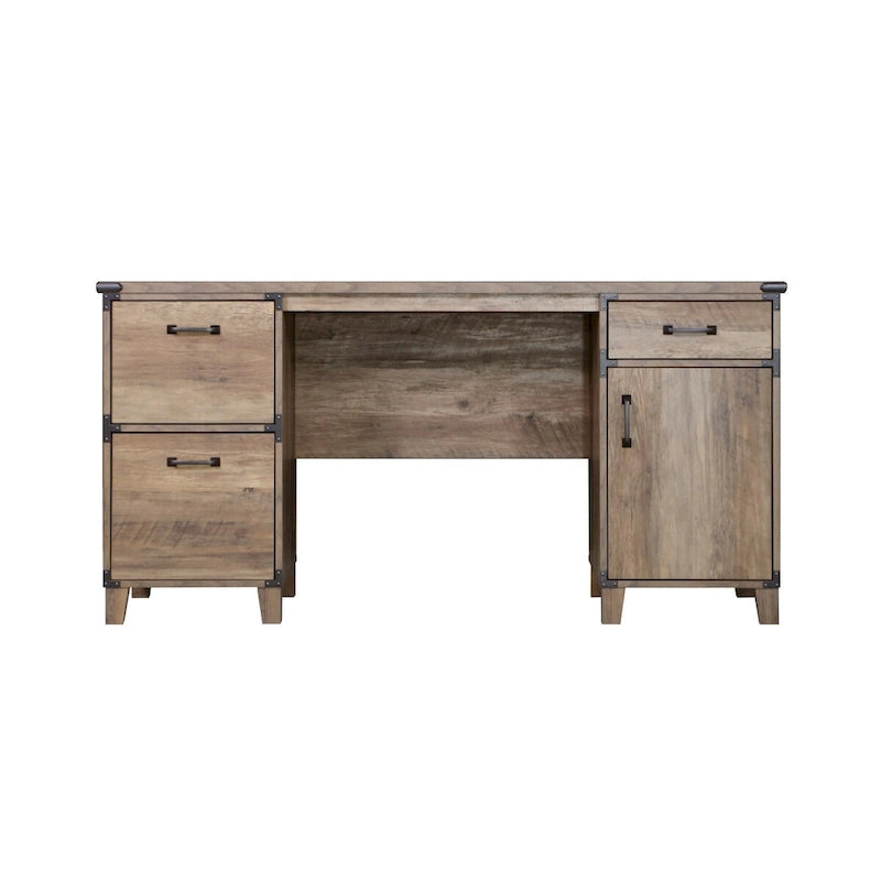 Farmhouse Rustic Oak Executive desk