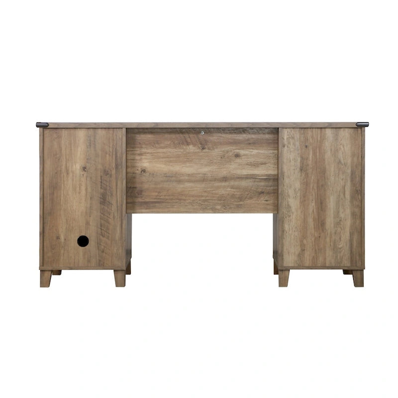 Farmhouse Rustic Oak Executive desk