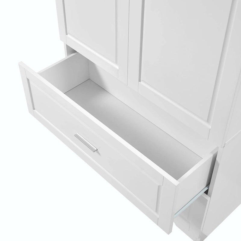 Mobile alto da bagno con cassetti e ripiano regolabile