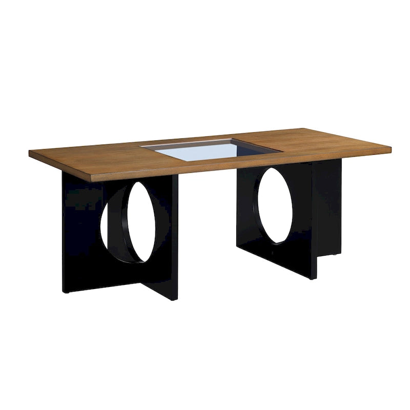 Contemporary Wood Rectangular Coffee Table
