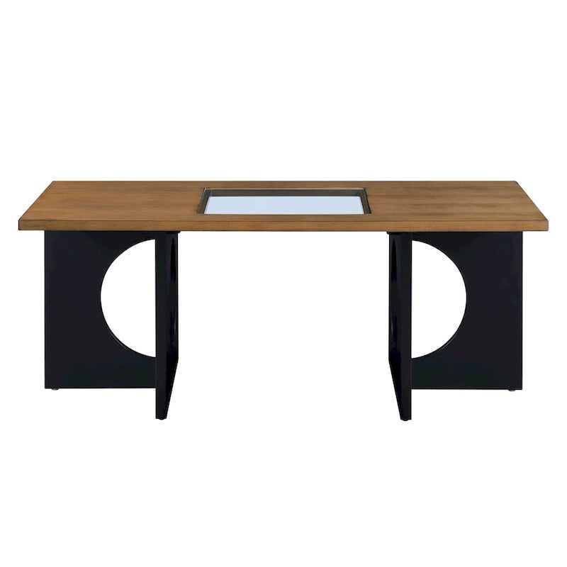 Contemporary Wood Rectangular Coffee Table