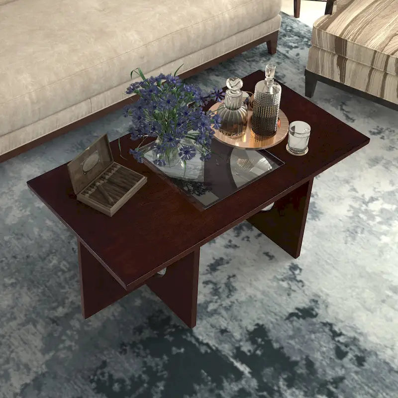 Contemporary Wood Rectangular Coffee Table