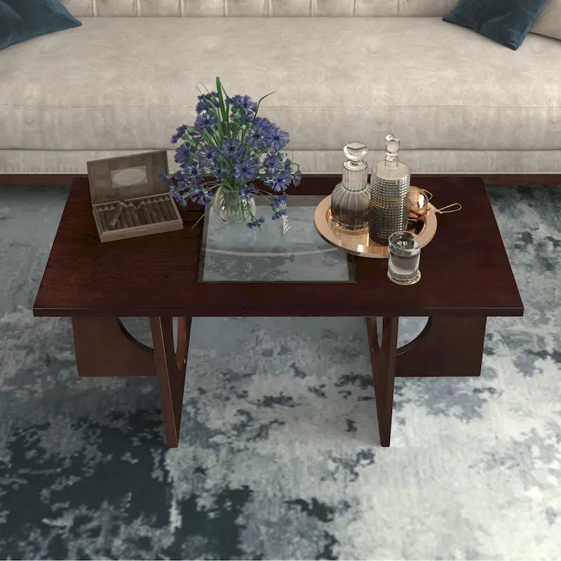 Contemporary Wood Rectangular Coffee Table