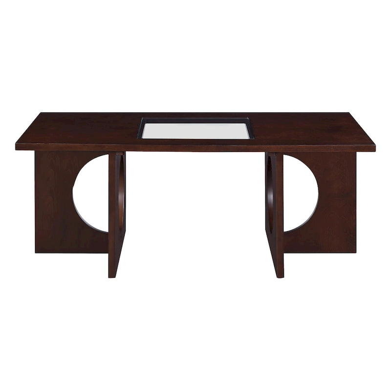 Contemporary Wood Rectangular Coffee Table